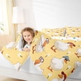 thumbnail image 4 of Homewish Kids Children Cute Duck 3 Pieces Queen Comforter Set,Farmhouse Animal Ultra Soft Bedding Sets,Cartoon Kawaii Bedding Comforter Set Breathable,Microfiber Bedroom Decor,Reversible, 4 of 8