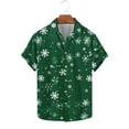 thumbnail image 2 of Blusa y camisa de manga corta con cuello vuelto para hombre Camisa de manga corta con estampado navideño para hombre Tops casuales con cuello vuelto Camisa Blusa Tops para hombre, 2 of 5