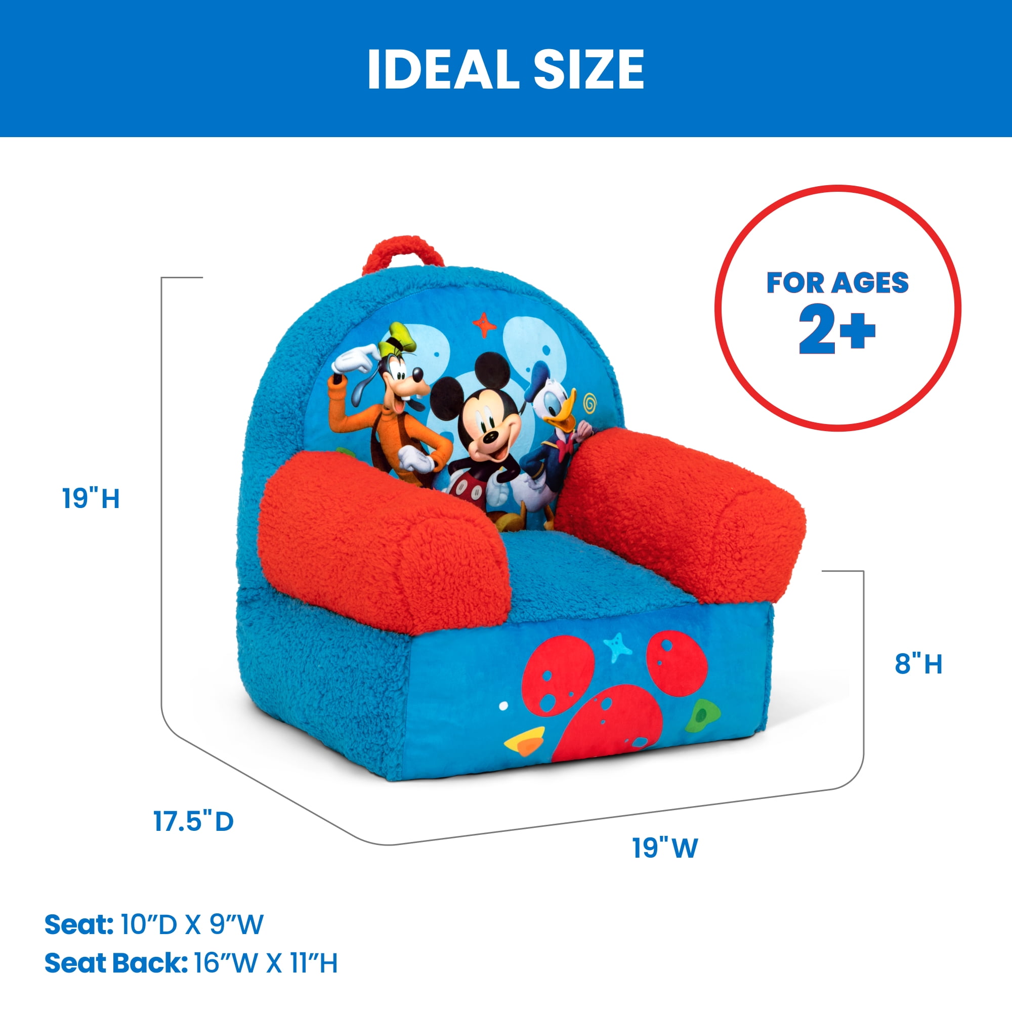Mickey Mouse Cozee Buddy Chair by Delta Children, Blue