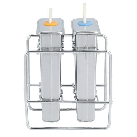 Reusable Ice Cream Mould, 2 Grids Ice Pop Maker Mold Set Mini Cake Lolly Mould Popsicle Mold Maker with 55 Sticks for Yogurt Fruit