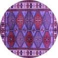 thumbnail image 1 of Ahgly Company Indoor Round Oriental Purple Industrial Area Rugs, 3' Round, 1 of 4