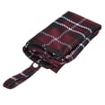 thumbnail image 4 of Bolsa de pañales portátil para bebé, bolsa de pañales de tela seca y húmeda, resistente al agua, para viajes, Yoga, gimnasio, ropa mojada, cuadros rojos, 4 of 5