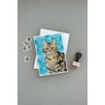 thumbnail image 3 of American Shorthair Brown Tabby Winter Snowflake Greeting Cards and Envelopes Pack of 8, 3 of 3