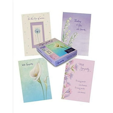 Designer Greetings Foiled Embossed Sympathy Greeting Cards, Assorted (658-00113-000)