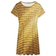 thumbnail image 3 of Yellow Brick Stone Wall Sunlight Sundress Short Sleeve Dress Summer Women Clothes Dress for Women Dresses, 3 of 7
