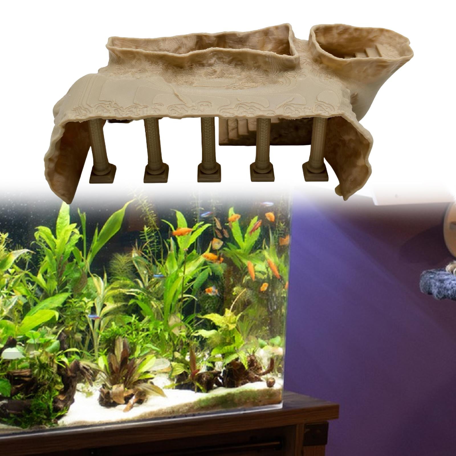 Bvdfgk Aquarium Roman Column Cave Aquarium Decor Fish Tank Accessories Fish Hideout for L Yellow