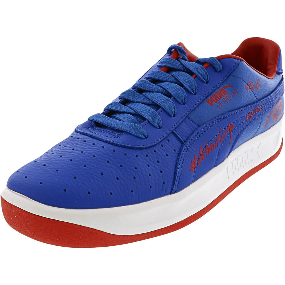 PUMA Puma Men's Gv Special De Strong Blue / High Risk Red Low Top Leather Tenni 11.5M