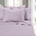 thumbnail image 3 of Elegant Comfort 1500-Thread-Count Microfiber Queen Stripe Stripe Sheet Set, Lilac, 3 of 3