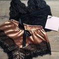 thumbnail image 4 of Women Sexy Lace Ultra-Thin Tube Top Bra Short Pants Sleepwear Pajamas Set for Home, 4 of 7