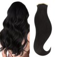 thumbnail image 1 of Extensiones de pelo con cinta adhesiva HOTBANANA, 50 g, 22 cm, color negro natural, 1 of 7