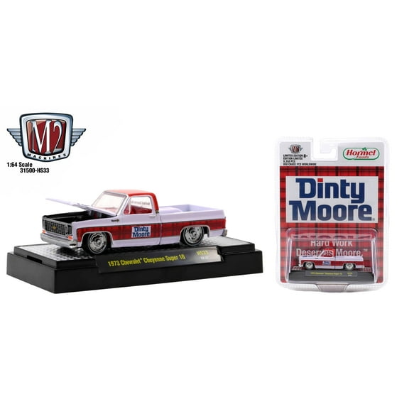 M2 Machines 1:64 Dinty Moore 1973 Chevrolet Cheyenne Super 10 Release Hs33