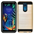 thumbnail image 2 of LG K40 Dual layer Metal Brushed Shockproof Armor Hybrid Case Cover Black, 2 of 6