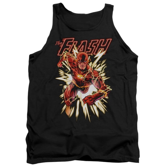 JLA Justice League Flash Glow Adult Tank Top Black