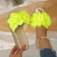 thumbnail image 5 of Women's Flower Appliques Platform Slippers Comfortable Slip-On Wedge Sandals Open-Toe Casual Dress Heels Sandals, 5 of 9