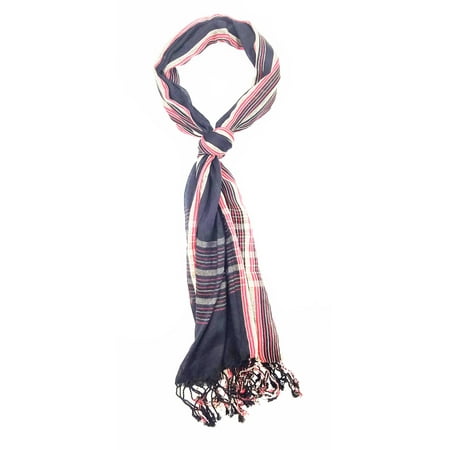 Diagonal Stripe Scarf - Amtal Women Lightweight & Soft Viscose Stripes Plaid Checkered Scarf 20+ Design