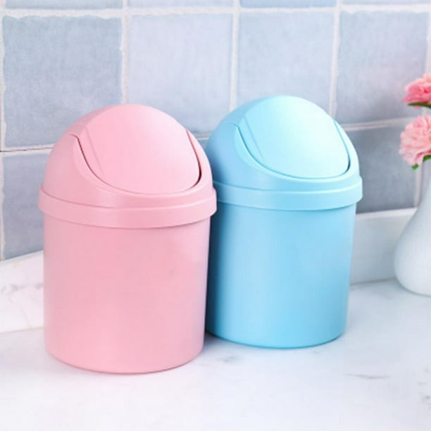 GETFIT Purple/Blue/Pink/White Unique Mini Small Trash Can Multi
