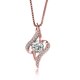 thumbnail image 1 of Collar blanco de oro rosa en plata 925, circonita cúbica, diamenté, regalo para el día de la madre San Valentín Rojo Verde, 1 of 5