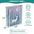 thumbnail image 3 of FORMRS 3 Ring Binder 1.5 inch with Pockets Set of 2 Clip Board 200 Sheets Capacity, Purple Night Deer, 3 of 8