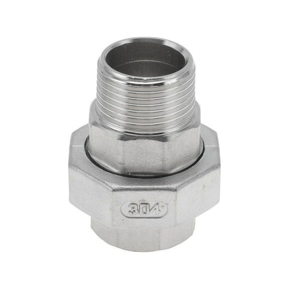 Unique Bargains 304 Stainless Steel Pipe Fittings 1" BSPT Female Cast Adapter 1 Pc