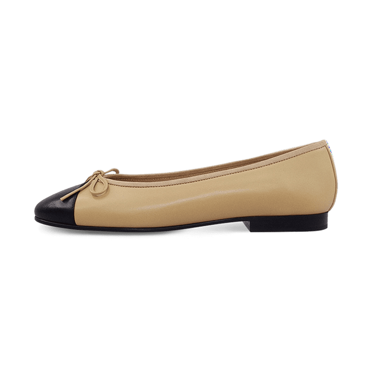 two tone ballet flats chanel