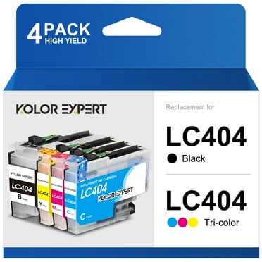 LC404 Ink Cartridge for Brother LC404 ink for Brother MFC-J1205W MFC-J1215W MFC-J1205W XL Printer (Black Cyan Magenta Yellow, 4 Pack)
