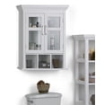 thumbnail image 3 of Simpli Home Avington 30 inch H x 23.6 inch W Two Door Wall Bath Cabinet with Cubbies in Pure White, 3 of 10