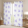 thumbnail image 2 of Manfei Lovely Bowtie Curtains Pack of 2 (42x84 Each),Girl Bow Knot Curtains Blackout,Purple Christmas Snowflake Bedroom Curtains For Girls,Microfiber Bedroom Decor, 2 of 6