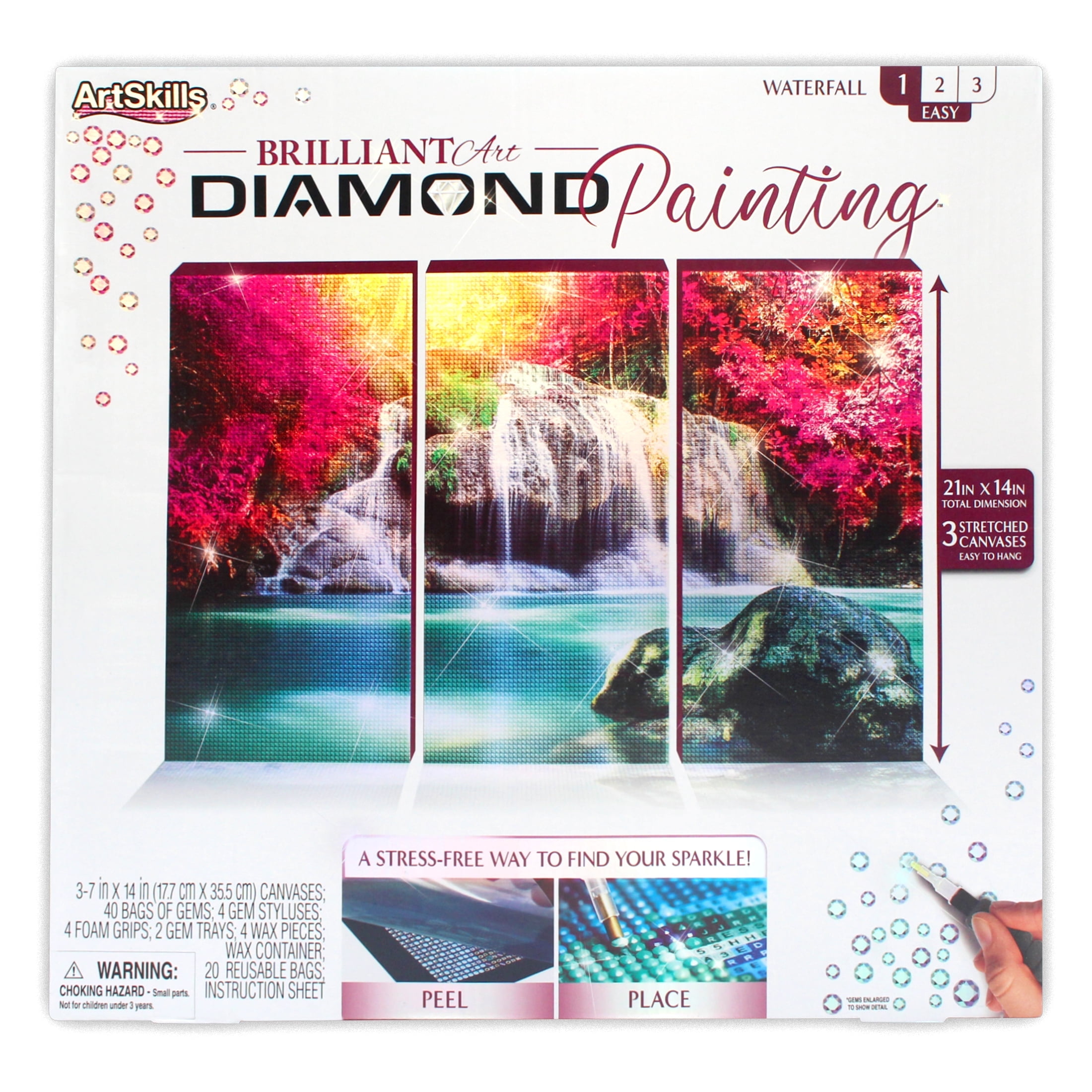 ArtSkills Brilliant Art Diamond Painting Art Kit, Waterfall