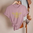 thumbnail image 4 of TSADFHJI Chemises pour Femmes TTG T-Shirt à Manches Courtes Imprimé de Printemps pour Femmes à Col Rond Haut, 4 of 5