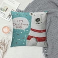 thumbnail image 2 of Orinice Throw Pillow Cover Cute Polar Bear Speech Bubble and Text I Wish  Pillowcase Home Decorative Square Pillow Case Cushion Cover White, 2 of 5