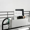 thumbnail image 5 of Bedside Plastic Storage Caddy Removable Hook Hanging Basket Sundries Box Holder - Hanging Organizer Rack Shelf Bedside Book Phones Drinks Tissues Office Home, White, app.30x18cm/11.81x7.09in, 5 of 7