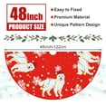thumbnail image 3 of Christmas Tree Skirt Red Tree Skirts Great Pyrenees Xmas Tree Skirt Tree Mat 48 Inch Dog Winter Christmas Decorations for Home, 3 of 6