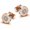 Rose Gold, variant on Earrings simple fashion round set diamond Roman digital earrings net red-White
