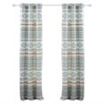 thumbnail image 1 of Kiev 84 Inch Window Curtains Microfiber Blue Southwest Design Grommets, 1 of 1