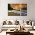 thumbnail image 2 of Elephant Stock Morning Fire Wall Art - Horizontal Multi Panel Canvas - Living Room Wall Decor - Beach Multi Panel - Brown And Purple Decor By Mike Calascibetta - 74" x 48", 2 of 4