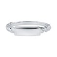 thumbnail image 4 of 925 Sterling Silver Nickel Free Rhodium Plated Bar Tag Design Ring Jewelry Female Male Unisex Size 5, 4 of 4