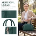 thumbnail image 4 of INSPIRE CHIC Vegan Leather Purse Bags Top Handle Dome Satchel Bag with Strap for Women Green, 4 of 6