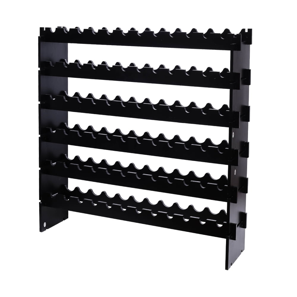 72 Bottles Wine Rack Stackable Storage 6 Tier Display Shelves Stand WN85-BLACK 
