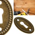 thumbnail image 4 of Queilt 6 Antique Oval Key Plates, Lock Roses, Lock Fittings, Cover for Locks, Key Hole, Vintage Brass Design, 37mm, 4 of 5
