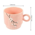 thumbnail image 2 of JUNWELL 1 Set of Porcelain Stackable Coffee Mugs Set with Metal Stand Ceramic Coffee Cups, 2 of 6