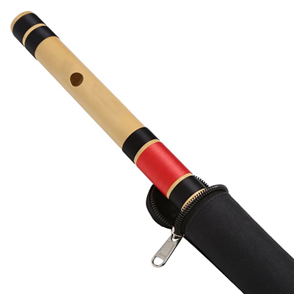 Zaza Percussion- Professional Polished Bamboo Bansuri Flute - (Indian Flute) With Carry Bag (18'' C-Sharp Middle)