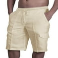 thumbnail image 1 of Solid Color Cargo Pants for Men‘s Summer Style  Slim Fit Casual Shorts, 1 of 6