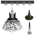 thumbnail image 5 of Disfraz de Halloween con sombrero de bruja, estampado de calavera y calabaza fantasma, para fiesta de disfraces, 5 of 5