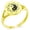 Gold, variant on Stainless Steel Sacred Lotus Yin Yang Minimalist Oval Top Polished Statement Signet Ring