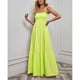 thumbnail image 2 of Vestido de tirantes Diseño plisado de moda Color puro Vestido de tirantes finos para mujer para vacaciones Playa Verde fluorescente M, 2 of 8