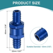 12mm (1/2) Fuel Check Valve, Non-Return Inline One Way Check Valve, Blue