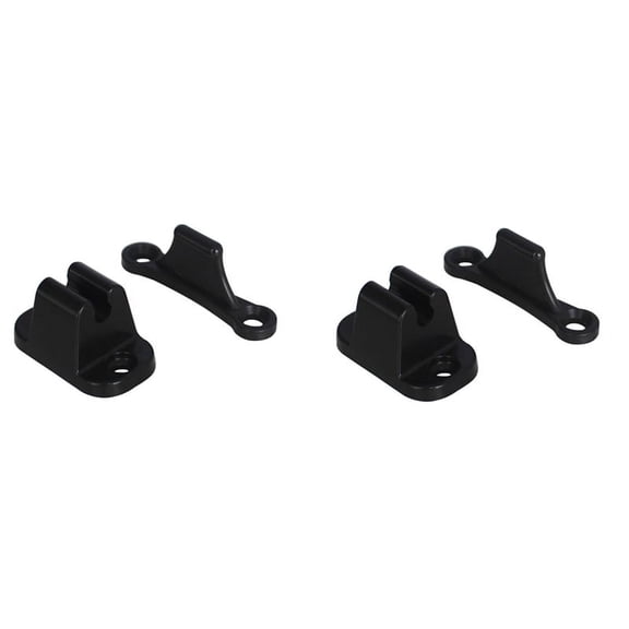 2X Door Retainer Kit T Shape Door Stop Retaining Catch Latch for Rv Caravan Boat Door Retainer Holder Black