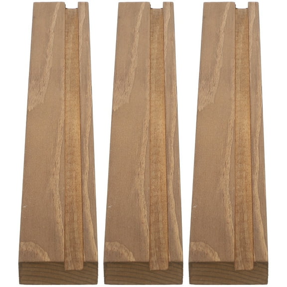 NICEXMAS Vinyl Organizer Vinyl Record Display Rack Light Brown 3Pcs