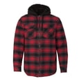 thumbnail image 1 of Burnside Quilted Flannel Full-Zip Hooded Jacket, L, Red, 1 of 1
