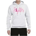 thumbnail image 2 of Wild Bobby, Fighter Breast Cancer Survivor, Breast Cancer Awareness, Unisex Graphic Hoodie Sweatshirt, White, Large, 2 of 4